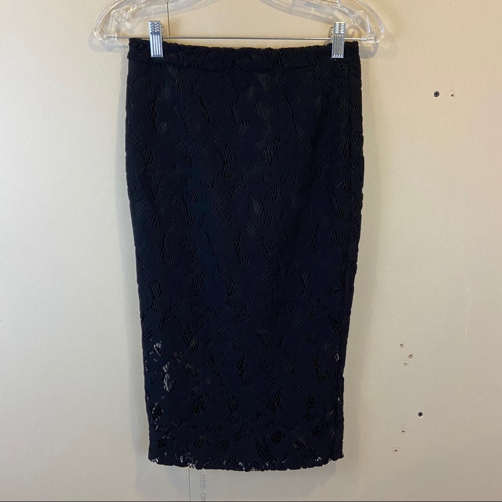 NWT Parker “Sandia” Black Lace Pencil Skirt - Picture 4 of 13